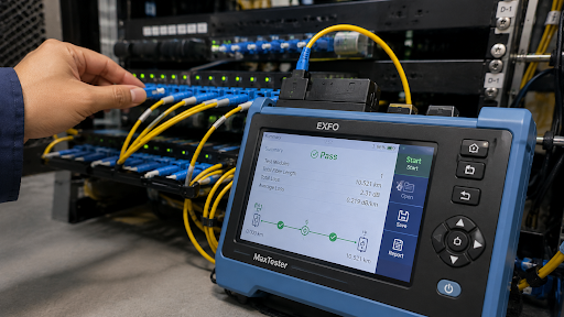 Fiber optic infrastructure testing and validation